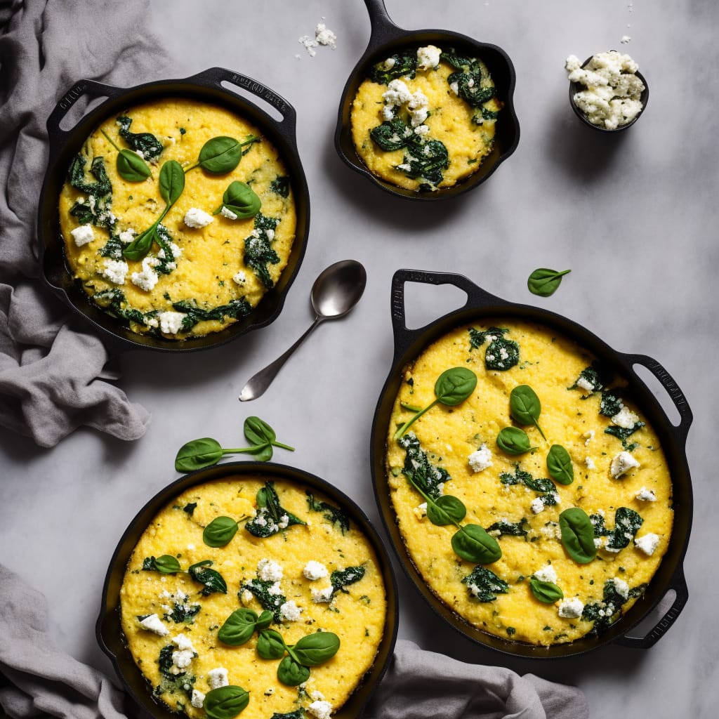 Baked Polenta with Spinach & Goat's Cheese