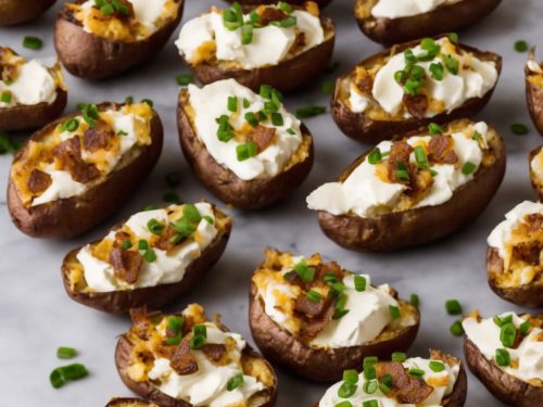 Baked Potato Skins with Brie & Truffle