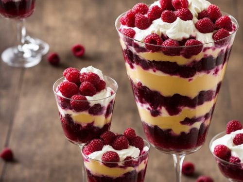 Baked raspberry & bramble trifle with Drambuie