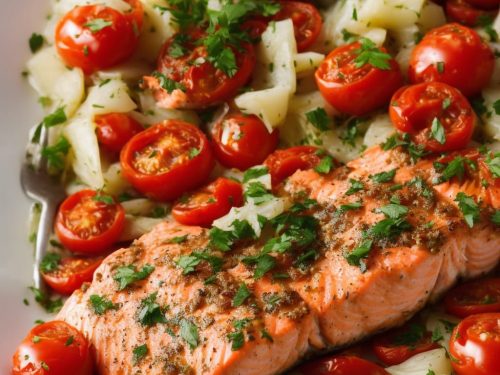 Baked Salmon with Fennel & Tomatoes