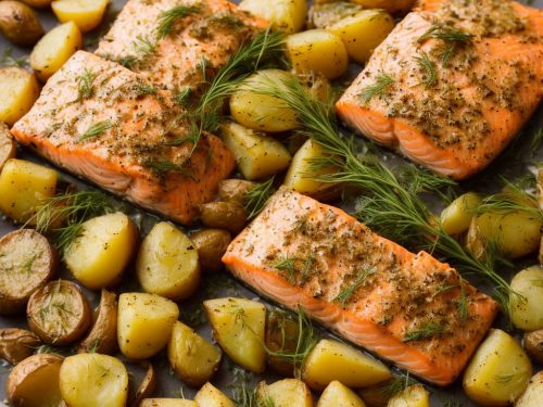 Baked Salmon with Potatoes & Fennel
