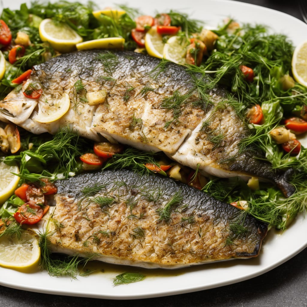Baked Sea Bass with Fennel