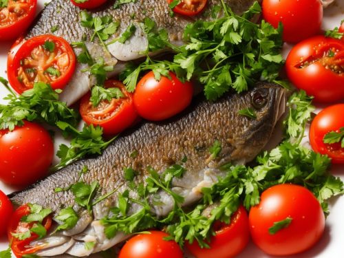 Baked Sea Bream with Tomatoes & Coriander