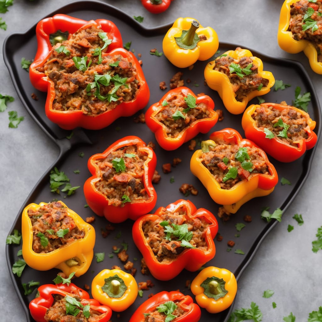 Baked Stuffed Romano Peppers