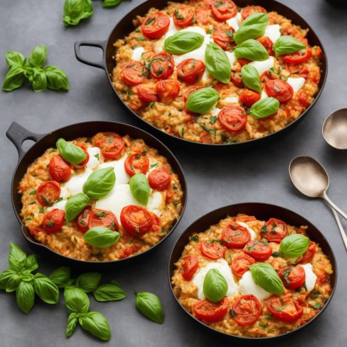 Baked Tomato, Mozzarella & Basil Risotto Recipe