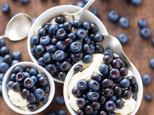 Balsamic Blueberries with Vanilla Ice Cream