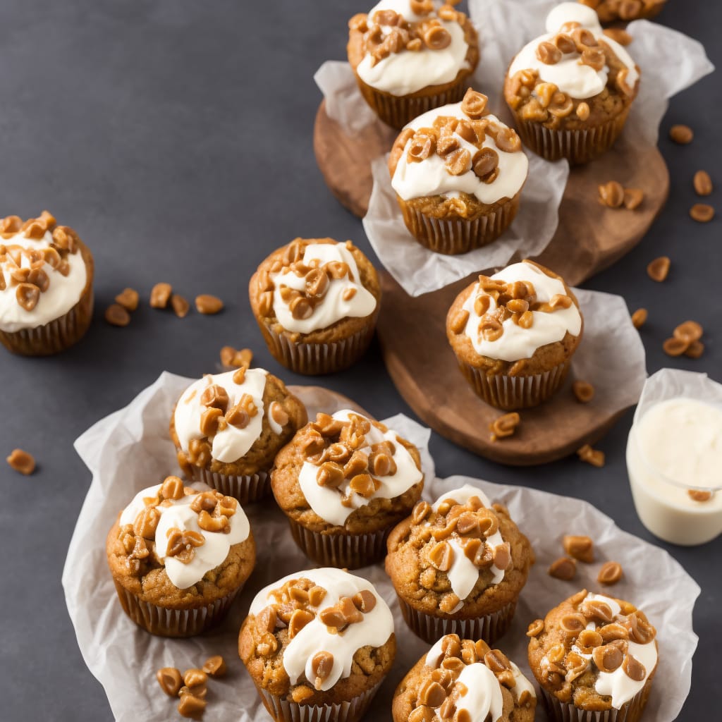 Banoffee Muffins with Cream & Salted Caramel