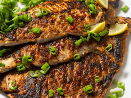 Barbecued Bream with Spring Onions, Lemon & Chilli