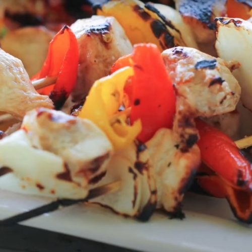 Barbecued Chicken Fajita Skewers Recipe
