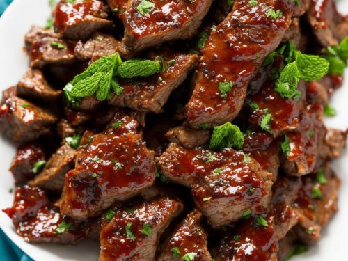 Barbecued Lamb with Sweet Mint Dressing