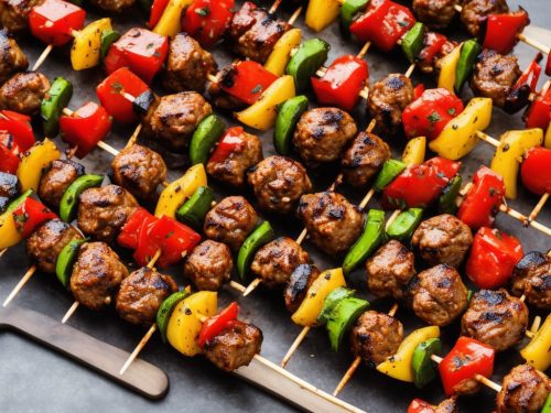 Barbecued Meatball Kebabs