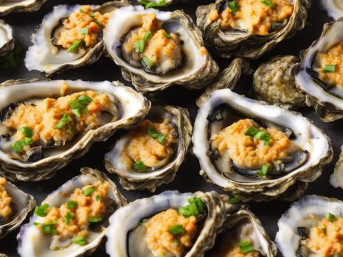 Barbecued Oysters with Garlic, Paprika & Parmesan Butter