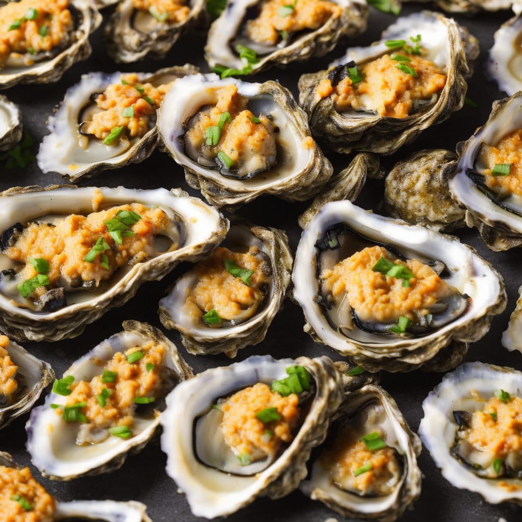 Barbecued Oysters with Garlic, Paprika & Parmesan Butter