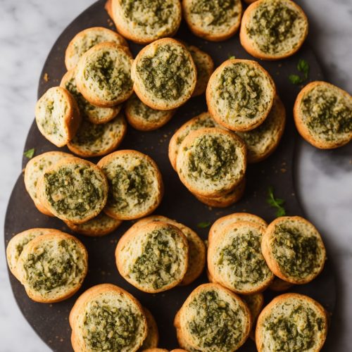 Basil Pesto Bread Rounds Recipe