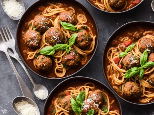 Bean & Pasta Stew with Meatballs