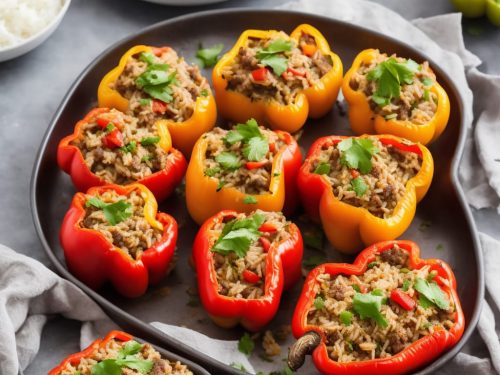 Beef and Rice Stuffed Bell Peppers