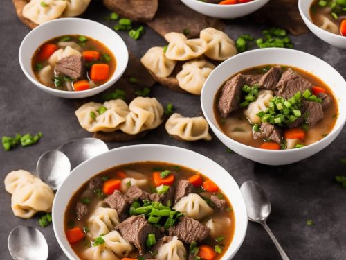Beef and Wine Soup with Dumplings