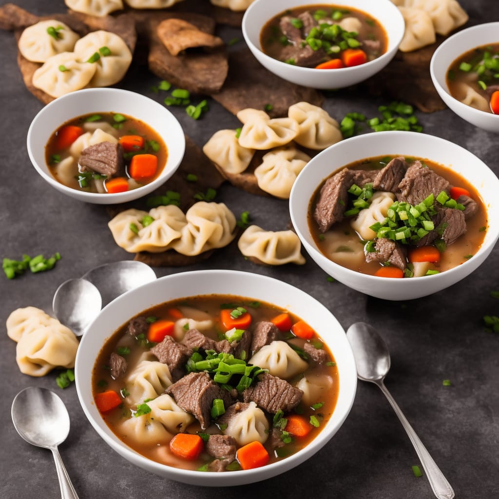 Beef and Wine Soup with Dumplings