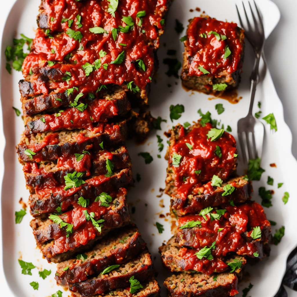 Beef & Bacon Meatloaf with Tomato Sauce