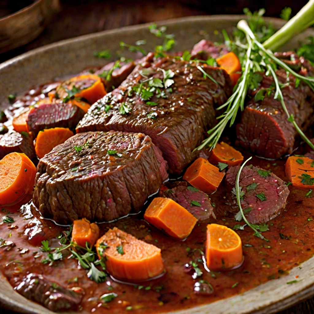 Beef with Red Wine & Carrots