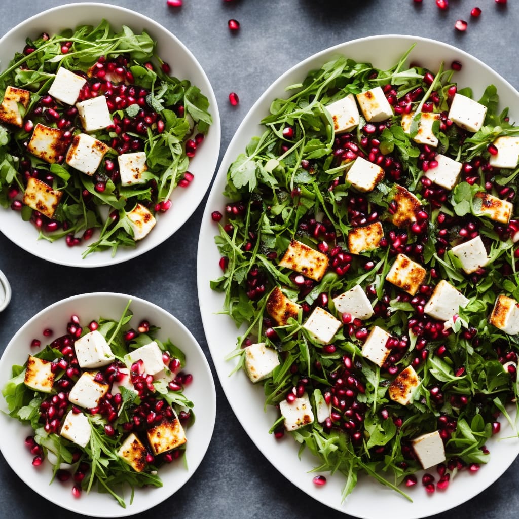 Beetroot & Halloumi Salad with Pomegranate and Dill
