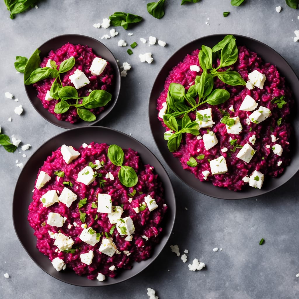 Beetroot Risotto with Feta