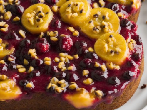 Berry Bake with Passion Fruit Drizzle