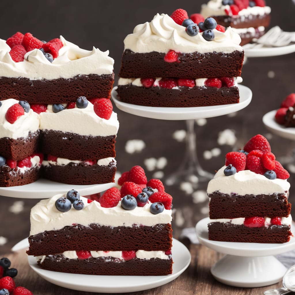 Berry Brownie Pavlova Cake