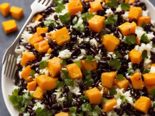 Black & White Rice Salad with Cumin-Roasted Butternut Squash