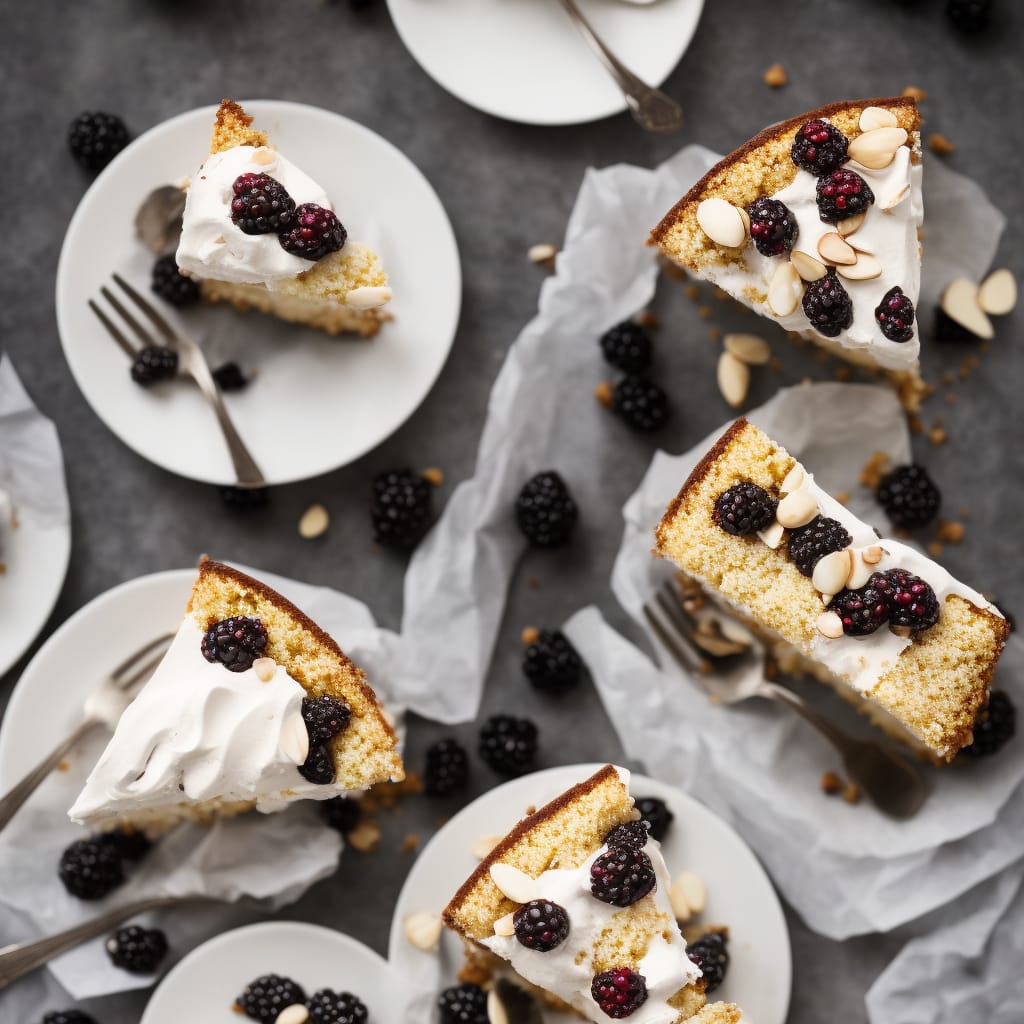 Blackberry & Almond Meringue Cake