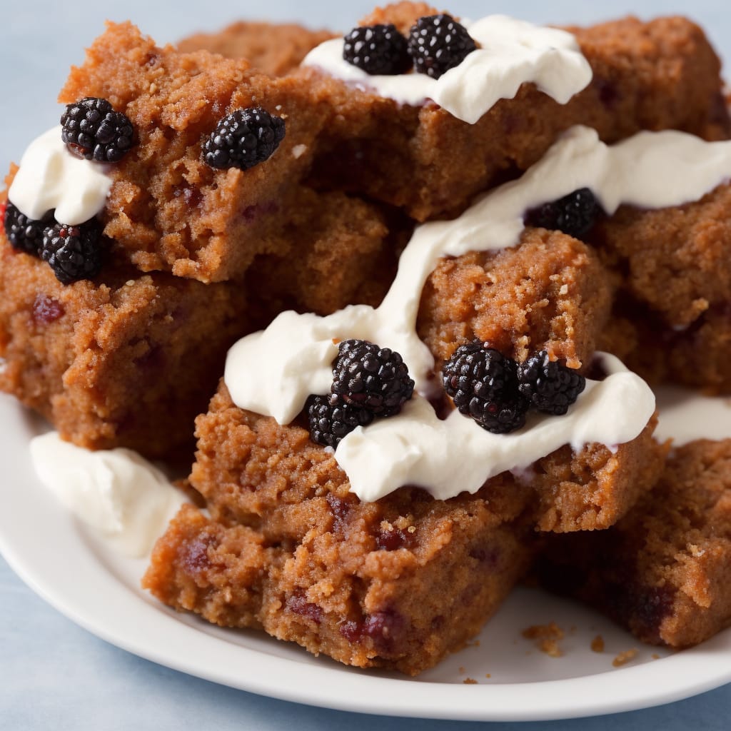 Blackberry Baba with Spiced Cream