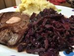 Blackberry Braised Red Cabbage with Venison