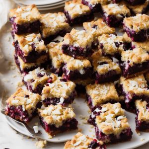 Blackberry & Coconut Squares