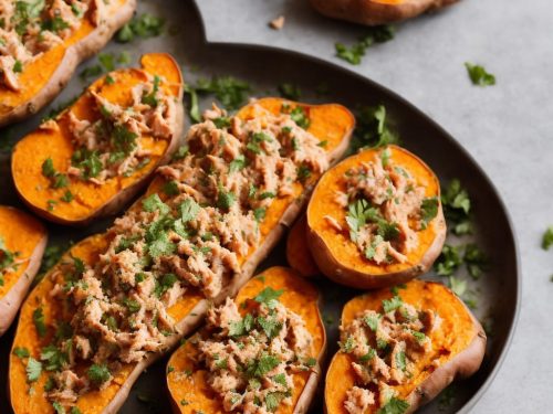 Blistered Sweet Potatoes with Herby Tuna
