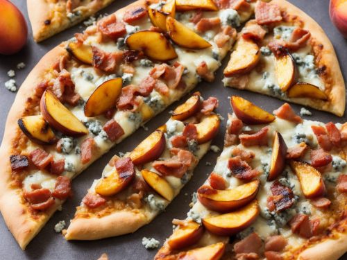 Blue Cheese & Pancetta Pizza with Grilled Peaches