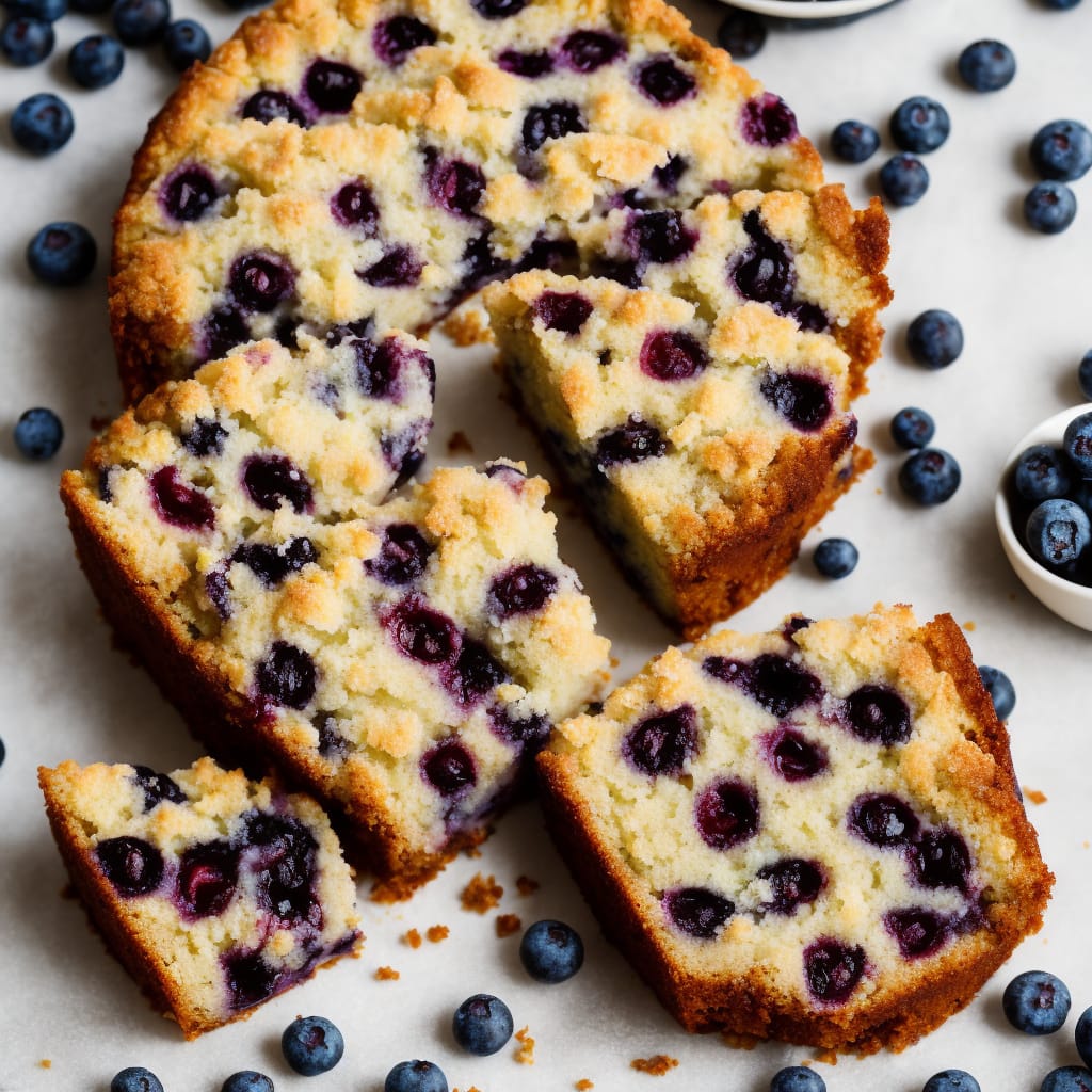 Blueberry Oat Buttermilk Breakfast Cake