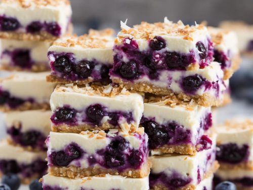 Blueberry & Coconut Frozen ‘Cheesecake’ Bars