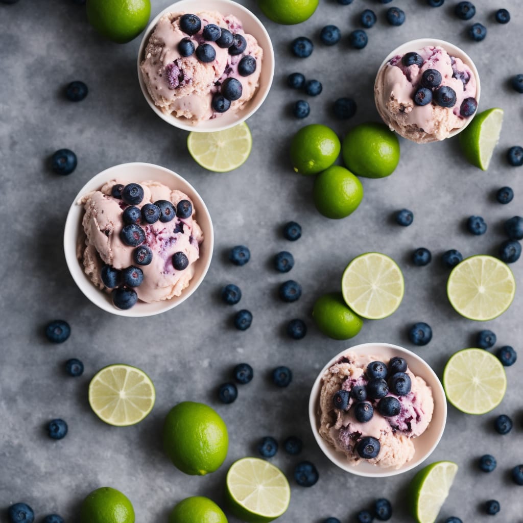 Blueberry, Coconut & Lime Ice Cream
