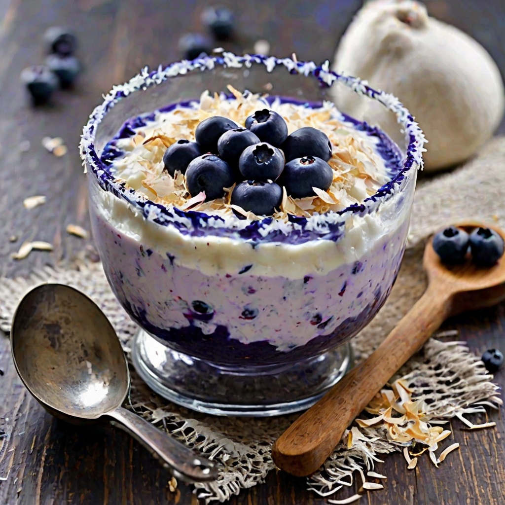 Blueberry Coconut Pudding