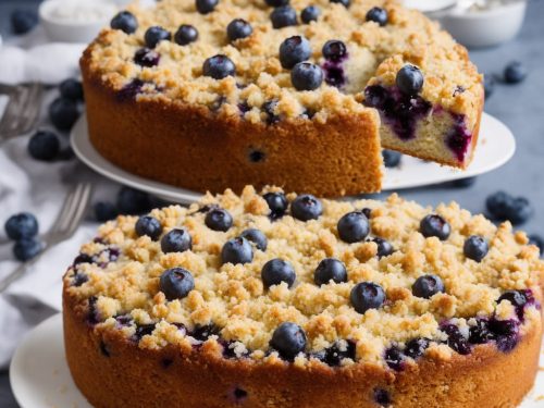 Blueberry Lemon Cake with Coconut Crumble Topping