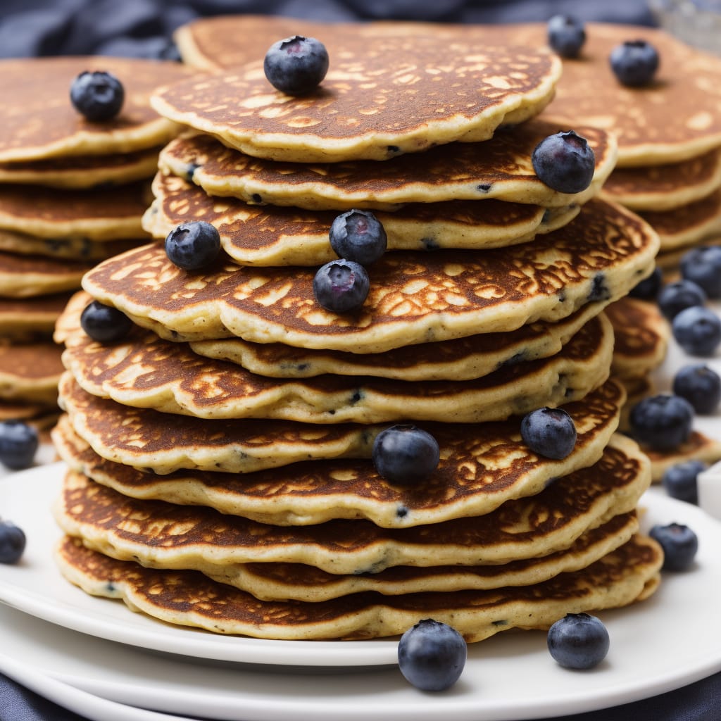 Blueberry Oatmeal Pancakes