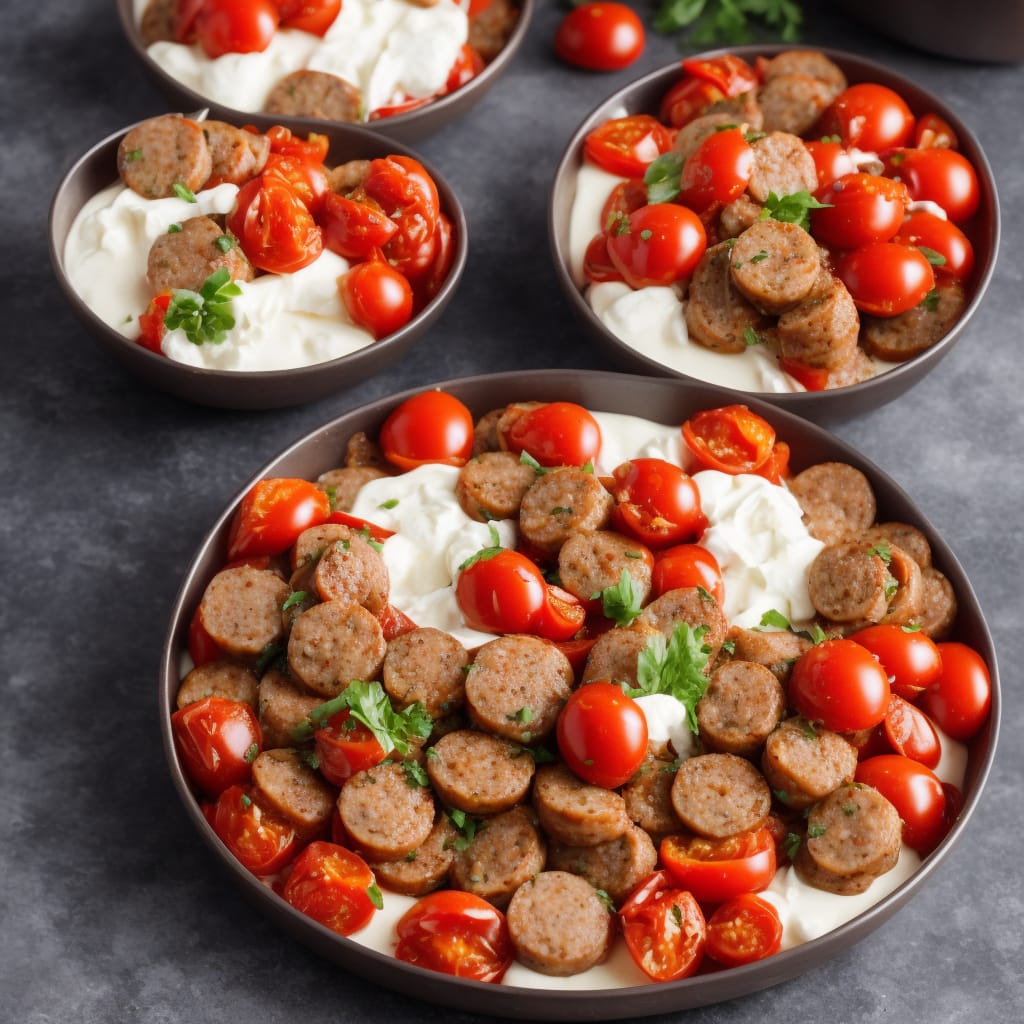 Bow Ties with Sausage, Tomatoes, and Cream