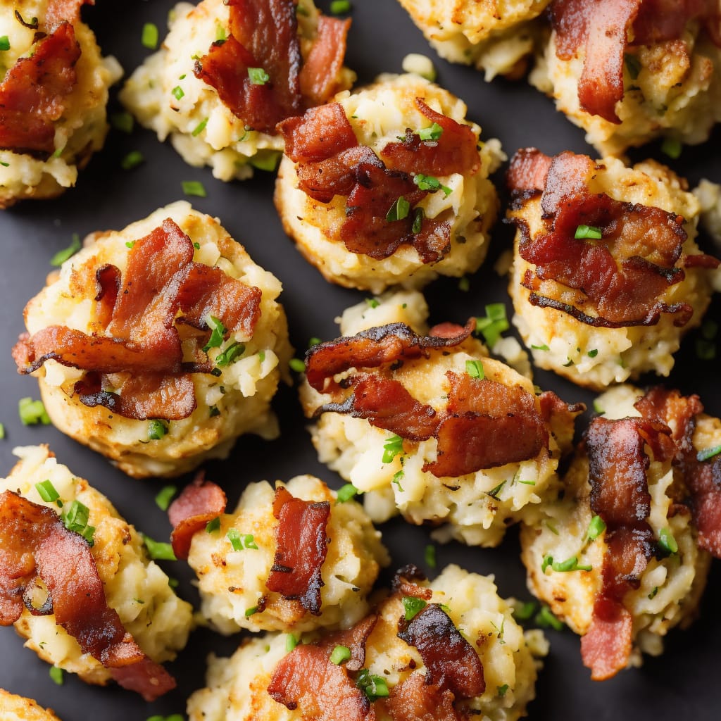 Braised Bacon with Colcannon Cakes