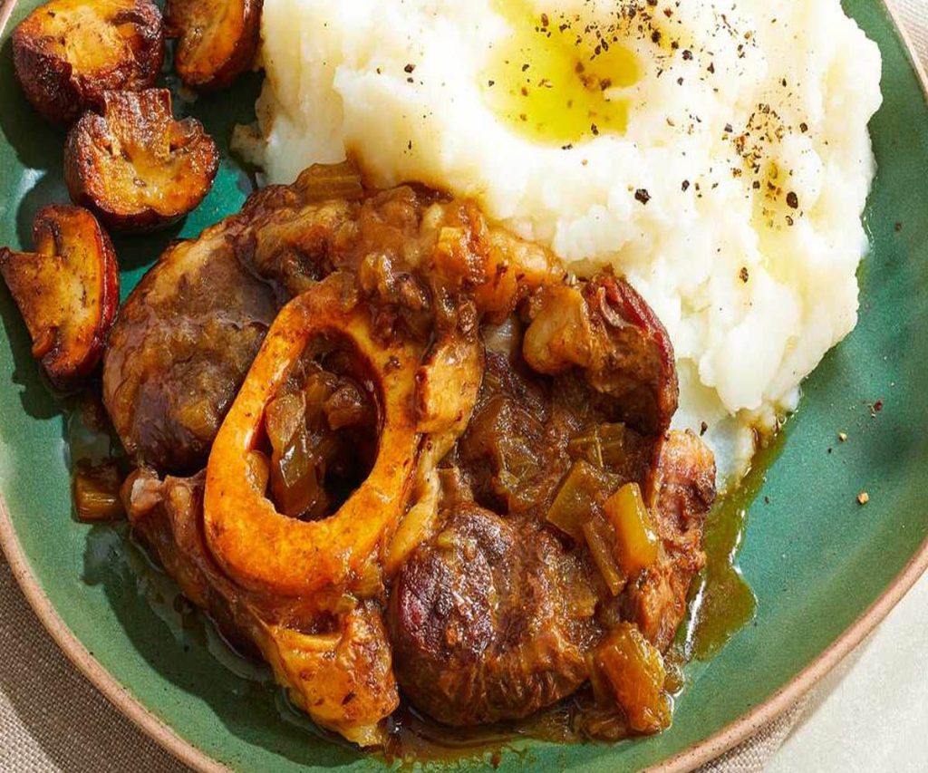 Braised Beef Shank with Wine and Tarragon