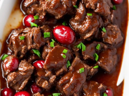 Braised Beef with Red Wine & Cranberry