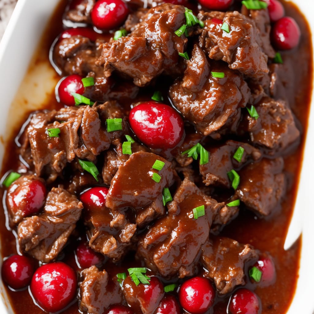 Braised Beef with Red Wine & Cranberry
