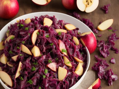 Braised Red Cabbage with Cider & Apples