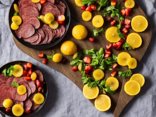 Bresaola with Exotic Fruit Salsa
