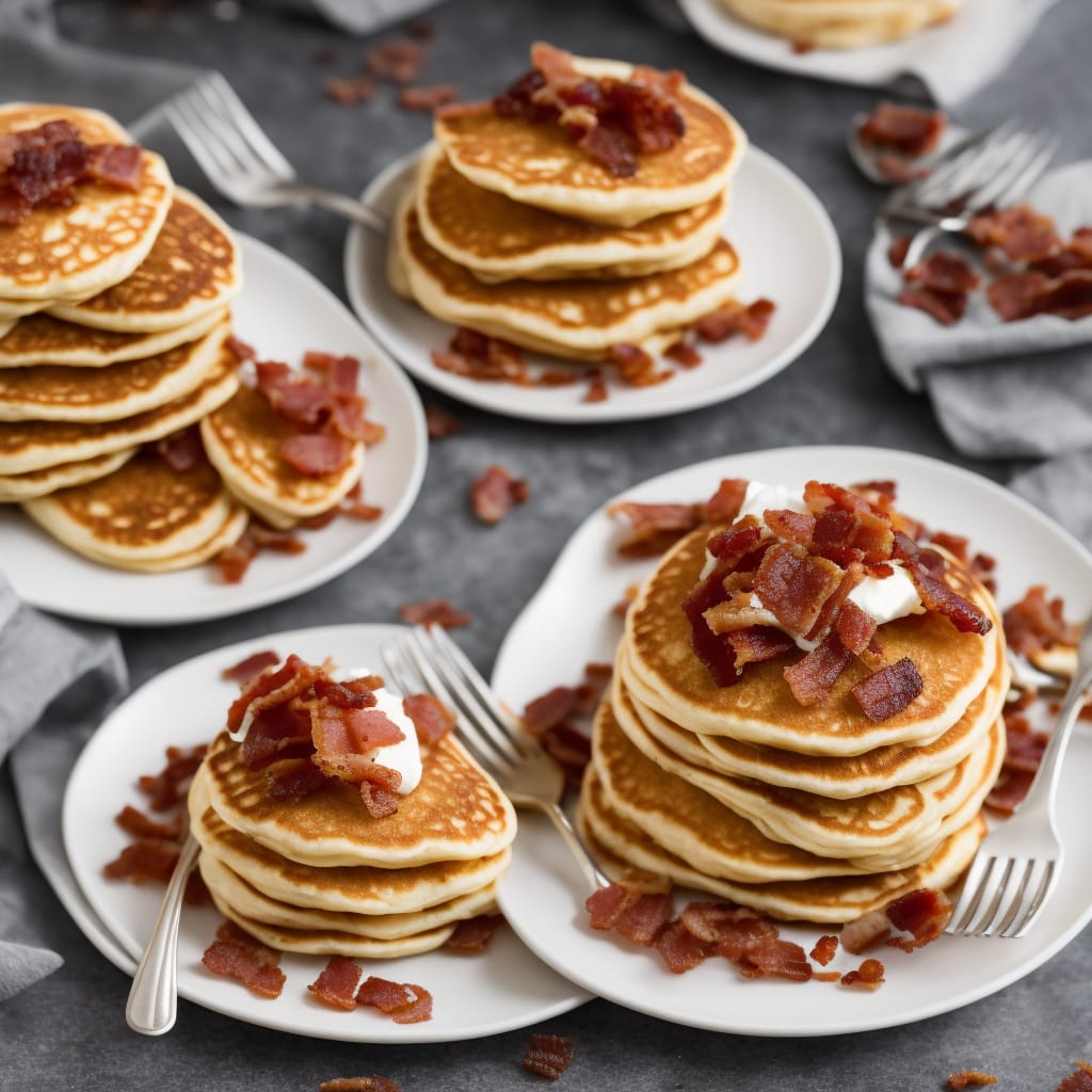 Brie-stuffed Pancakes with Crispy Bacon