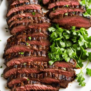 Simple Broiled Flank Steak with Herb Oil Recipe